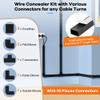 126in Cord Hider Kit, Wire Hiders for TV on Wall, Paintable Cable Management Kit, Wire Cover for Wall Mount TV, Hide Wires Along Wall, Black Cord Cover Wall Wire Management, 8xL15.7in W0.95in H0.55in view 3