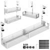 Multi-Model Under Desk Cable Management 2 Pack Metal Under Desk Wire Management Tray Clamp Mount Under Table Cord Management No Damage The DeskWhite view 1