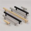 YEAHSO Furniture Handles Knurled Gold Black Modern Wardrobe Cabinet Dresser Satin Cupboard Drawer Pulls Knobs 1Pcs (Color : Gold) view 1