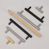 YEAHSO Furniture Handles Knurled Gold Black Modern Wardrobe Cabinet Dresser Satin Cupboard Drawer Pulls Knobs 1Pcs (Color : Gold) view 3