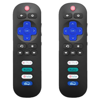 2 Pack  Replacement Remote Control for Roku TV, Compatible for TCL/Hisense Roku/Onn Roku/Sharp Roku/Element Roku/Westinghouse Roku/Philips Roku/Insignia Roku Smart TVs (Not for Roku Stick and Box)
