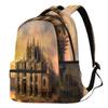 18 In Backpack for Men Women, Europe City Scenery Theme Large Capacity Backpack Hiking Travel Laptop Back Pack Casual Daypack view 1
