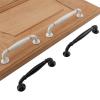 YEAHSO 1Pcs Black Cabinet Handles Solid Aluminum Alloy Kitchen Cupboard Pulls Drawer Knobs Furniture Handle Hardware (Color : AB21-4) view 3
