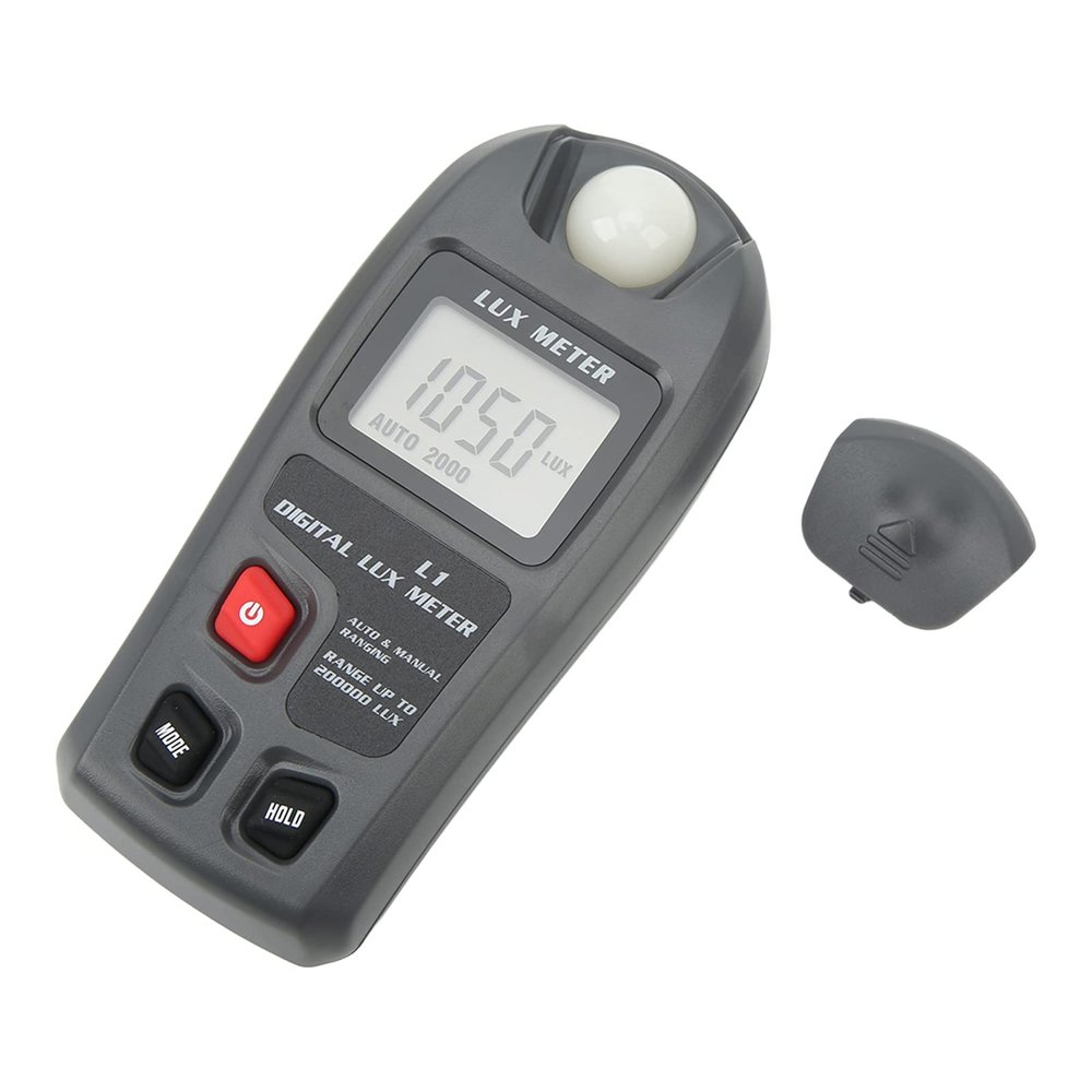Digital Light Meter Illuminance Tester Luxmeter Illuminometer Auto Shutdown LCD Display Illuminance Meter Handheld Ambient Temperature Measurer
