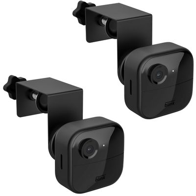 Aokicase For Blink Outdoor 4 Camera Mount, Wall Plate for Blink Outdoor 4, Angled Wedge Mounting Accessories, Wall Mount Made of Stainless Steel (Black, Pack of 2) JB08