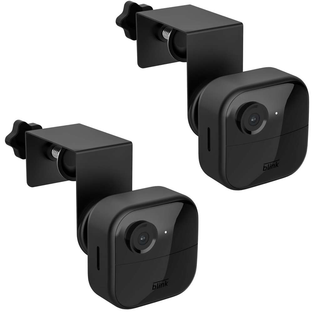 Aokicase For Blink Outdoor 4 Camera Mount, Wall Plate for Blink Outdoor 4, Angled Wedge Mounting Accessories, Wall Mount Made of Stainless Steel (Black, Pack of 2) JB08