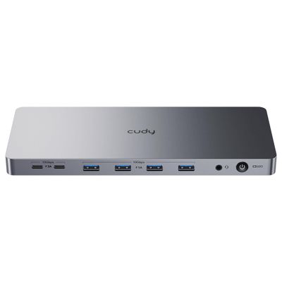 Cudy USB 3.2 Gen 2 Dual 4K 60Hz Display Docking Station, Up to 2 Monitor Display, 10Gbps USB C, 2 HDMI & Display Ports, 1000Mbps RJ45 Port, 100 Watts PD, 150 Watts PSU, DisplayLink, CS700