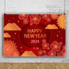 OERJU Happy Chinese New Year 2024 Backdrop Lunar New Year Backdrop Chinese Spring Festival Celebration Party Decorations Photography Background Chinese Style Dragon New Year Photo Backdrop 10x8ft view 3