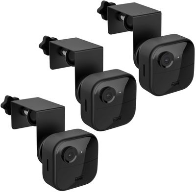 Aokicase For Blink Outdoor 4 Camera Mount, Wall Plate for Blink Outdoor 4, Angled Wedge Mounting Accessories, Wall Mount Made of Stainless Steel (Black, 3 Pack) JB08