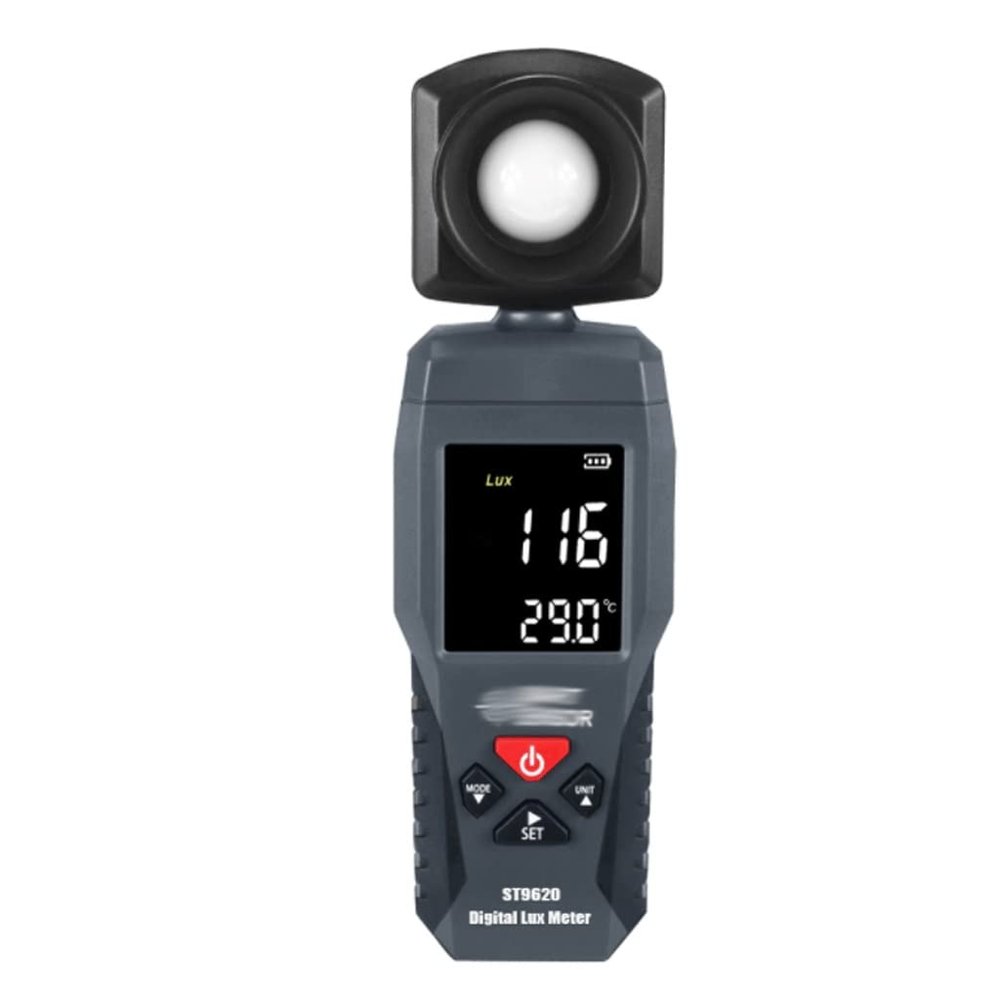 Digital Lux Meter Light Meter 3 Range Photometer Light Detector Spectrometer Meter 1-200,000 High Low Alarm Luminometer