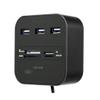 All-in-One Combo Multi-Function USB2.0 Card Reader Hub with Hub Splitter High Speed USB2.0 Hub 3 Port with Card Reader Hub (Color : Blue) (Blue) view 1