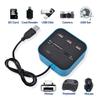 All-in-One Combo Multi-Function USB2.0 Card Reader Hub with Hub Splitter High Speed USB2.0 Hub 3 Port with Card Reader Hub (Color : Blue) (Blue) view 2