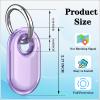 2 Pack Waterproof Compatible with Samsung Galaxy SmartTag2 Holder, TPU GPS Tracker Protective Case for Samsung Tag 2 with Keychain, Anti-Scratch Smart Tag 2 Case (Purple Green) view 2
