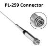 Radioddity UV-711 Whip Antenna 31inch UHF/VHF Dual Band 144/430Mhz High Gain Stainless Steel Mobile Antenna PL-259 (UHF-Male) Connector for Ham Mobile Radio Transceiver view 3
