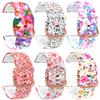 FitTurn Watch Bands Compatible with Xplora X6 Play Smart Watch Fitness Tracker for Kids Band Collection, Replaceable Soft Silicone Cute Pattern Printed Sport Watch Bands (SixColors-A) view 1