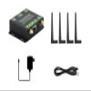 Waveshare 5G M.2 to Gigabit Ethernet Converter, 5G M.2 to USB3.1, Aluminum Alloy Case, Wall-Mount Support, Quad Antennas, Onboard M.2 Key B Interface, USB3.1 Port view 1
