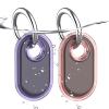 2 Pack Waterproof Compatible with Samsung Galaxy SmartTag2 Holder, TPU GPS Tracker Protective Case for Samsung Tag 2 with Keychain, Anti-Scratch Smart Tag 2 Case (Pink Purple) view 1