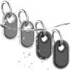 4 Pack Waterproof Compatible with Samsung Galaxy SmartTag2 Holder, TPU GPS Tracker Protective Case for Tag 2 with Keychain, Anti-Scratch Smart Tag 2 Case (Black Black White White) view 1