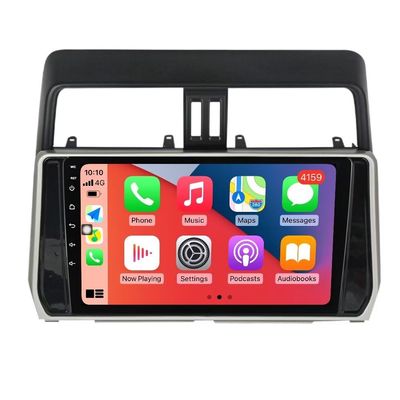 4+64GB 8-Core 10.1" Car Radio Stereo for Toyota Prado 2018 2019 Dash Kit, Android 12 GPS Navigation Multimedia Player with Car-Play Android Auto