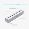 Aluminum 13 Port Multi USB3.0 HUB Splitter with 12V/5A Independent Power Supply 2 Charging Port view 2
