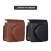 Andoer Instant Camera Storage Case Camera Bag PU Leather Magnetic Buckle with Shoulder Strap Compatible with Fujifilm Instax Square SQ40/ SQ1, Black view 3
