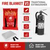 Demiwise 2-Pack Fire Blanket - Large Fiberglass Fire Blanket Fire Suppression Blanket - Fire Blankets Emergency for People - Fire Safety Blanket with Emergency Whistles - Fireblanket for Kitchen, Home view 3