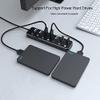 Aluminum 7-Port USB 3.0 Hub 120cm Cable Sub-Control Switch 5Gbps LED Indicator HUB Chargeable Splitter for Multi USB Devices (Color : Silver) (Black) view 2
