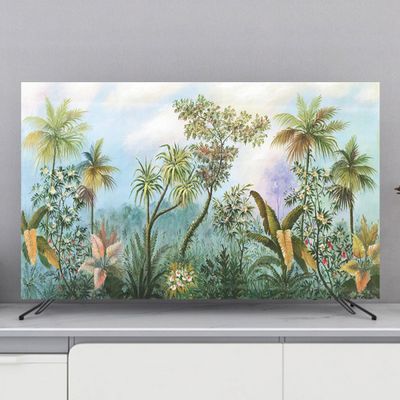 TV Cover TV Dust Cover 32-80 Inches Indoors TV Screen Protector Colorful Painting Printed Polyester TV Display Protectors for LCD LED Universal Curved/Flat Televisions Bedroom Living Room Decoration