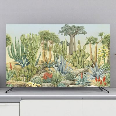 TV Cover TV Dust Cover 32-80 Inches Indoors TV Screen Protector Colorful Painting Printed Polyester TV Display Protectors for LCD LED Universal Curved/Flat Televisions Bedroom Living Room Decoration