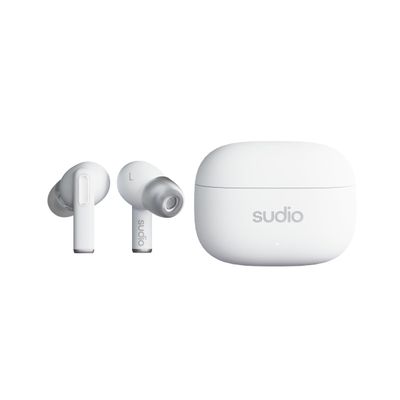 Sudio A1 Pro Wireless Earbuds, Bluetooth 5.3, Noise Cancelling, Waterproof, Touch Control, Wireless Earphones with Charging Case, Perfect for Premium Sound Quality (White)