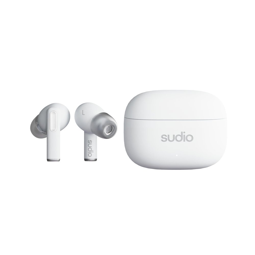 Sudio A1 Pro Wireless Earbuds, Bluetooth 5.3, Noise Cancelling, Waterproof, Touch Control, Wireless Earphones with Charging Case, Perfect for Premium Sound Quality (White)
