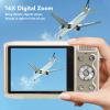 4K Digital Camera, 58MP Video Camera with 2.88 Inch TFT Screen, 16X Zoom Fixed Macro Portable Small Camera, Timed Photography, Compact Point and Shoot Camera for Teens view 2