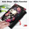 Case for 6.8" Kindle Paperwhite (11th Generation-2021) and Kindle Paperwhite Signature Edition,Slim Lightweight Smart Shell Stand Cover with Auto Wake/Sleep,Rose Flower Skull view 4