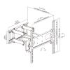 WALDOR Universal TV Stand TV Wall Mount Six-arm Retractable TV Mount for Most 32-60 Inch Flat Screen TVs Rotating Tilt TV Wall Mount Bracket with Max VESA 400x400mm Wall Mounted TV Stand view 2