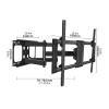 WALDOR Universal TV Stand Full Motion TV Wall Mount Bracket Universal Articulating Arms Swivels Tilts Extension Rotation TV Mount for Most 50"-85" LED LCD Flat Screen TVs Wall Mounted TV Stand view 2