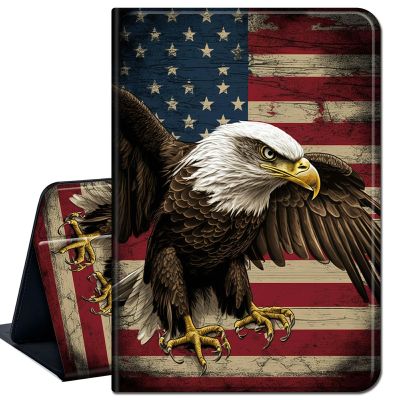 Case for 6.8" Kindle Paperwhite (11th Generation-2021) and Kindle Paperwhite Signature Edition,Slim Lightweight Smart Shell Stand Cover with Auto Wake/Sleep,American Flag Owl