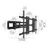WALDOR Universal TV Stand Universal TV Telescopic Bracket Six-arm Rotating Tilting TV Mount Heavy-Duty Wall Mounted TV Bracket for Most 70-12 Inch Flat Screen TVs Wall Mounted TV Stand view 2