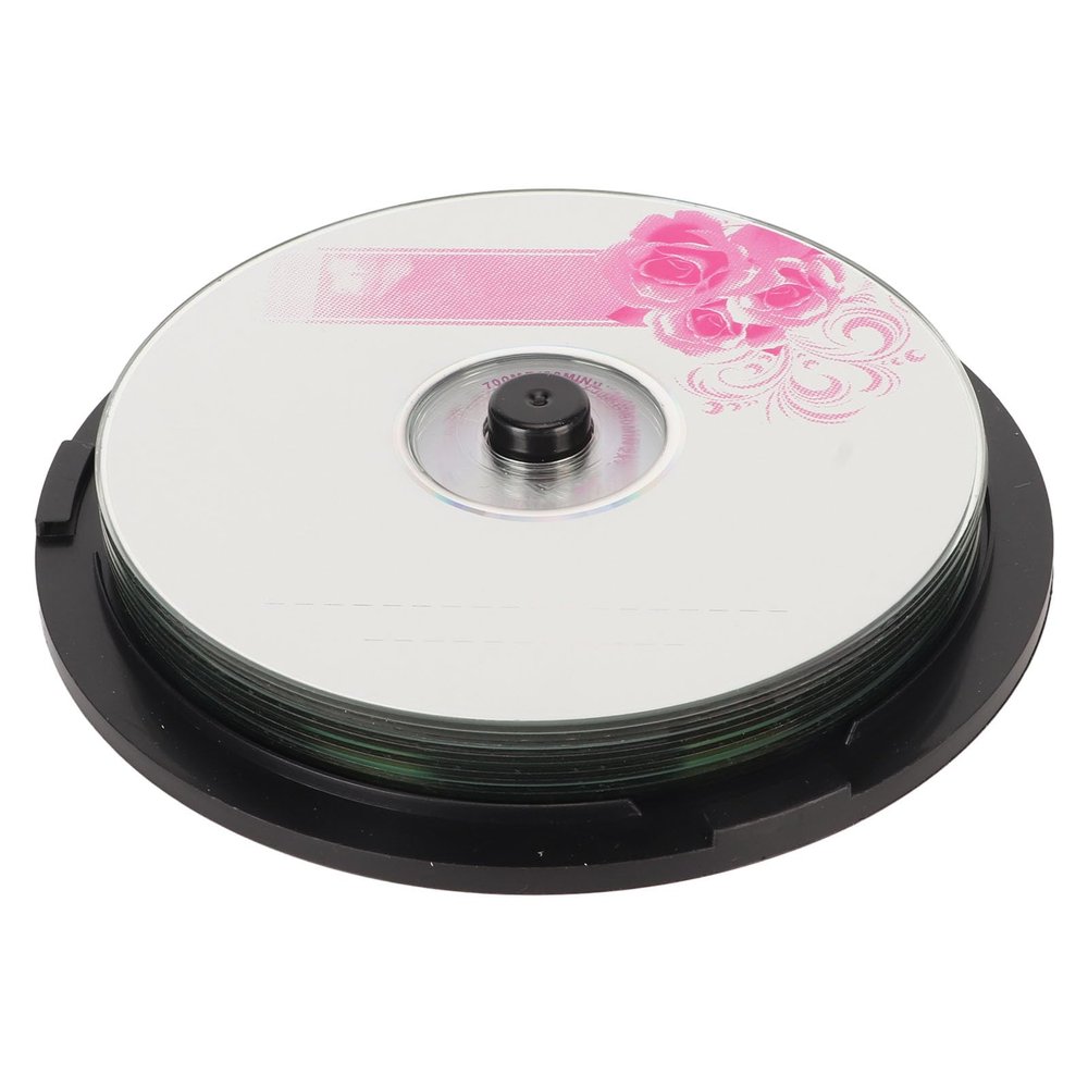CD R Blank Discs, CD Recordable Media, Recordable Disc for Data and Music 52X Speed, 730MB Capacity, Recordable Music and Data Storage(10PCS)