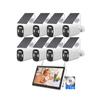 AKAVIG Outdoor 8CH 4MP Solar Power Security Camera System with Color Night Vision, Two Way Audio, Motion Detection, Wireless WiFi Solar Engry Surveillance Camera Kit with 2TB Hard Disk view 1