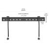WALDOR Universal TV Stand Wall-Mounted TV Bracket Low Profile Wall Fixed TV Stand with Anti-Dropping Corners and Double Hooks for Most 26-80 Inch Flat Screen TVs Wall Mounted TV Stand (Size : L) view 2