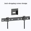 WALDOR Universal TV Stand Wall-Mounted TV Bracket Low Profile Wall Fixed TV Stand with Anti-Dropping Corners and Double Hooks for Most 26-80 Inch Flat Screen TVs Wall Mounted TV Stand (Size : L) view 3