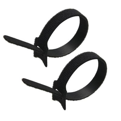 InstallerParts Cable Management Hook and Loop Wrap Strap 1/2" Width, Black, 8'', 500pc