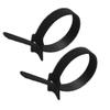 InstallerParts Cable Management Hook and Loop Wrap Strap 1/2" Width, Black, 8'', 500pc view 1