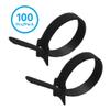 InstallerParts Cable Management Hook and Loop Wrap Strap 1/2" Width, Black, 8'', 500pc view 2
