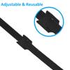 InstallerParts Cable Management Hook and Loop Wrap Strap 1/2" Width, Black, 8'', 500pc view 4