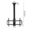 Universal TV Stand Electric Ceiling TV Bracket Intelligent Remote Control Automatic Lifting TV Ceiling Rack Sturdy Steel Adjustable TV Mount for Most 32-70 Inch TVs Wall mounted TV stand ( Color : Bla view 2