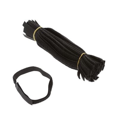 InstallerParts Cable Management Hook and Loop Strap 1/2" Width, Black, 9'', 250pc