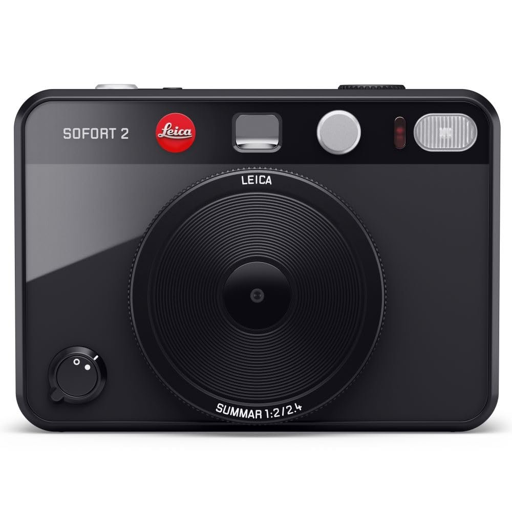 Leica Sofort 2 Digital and Instant Photo Camera with LCD Display, Two Shutter Releases, 10 Lens Effects, and Leica FOTOS App Support (Black)
