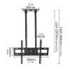 WALDOR Universal TV Stand TV Ceiling Mount Bracket Telescopic Tilt Adjustable TV Stand Double Pole Single Screen Hanger for Most 60-100 Inch LED, LCD Flat Screen TVs Wall Mounted TV Stand view 2
