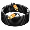 YOTETION Digital Coaxial 60FT Audio Cable,1RCA Male to 1RCA Male Subwoofer Cable RCA Video Cable for Subwoofer, Home Theater, Video/Audio Subwoofer Rear View Parking Camera view 1